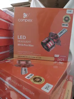 هدلایت کانپکس M10promax H4 conpex نور عالی 85 وات واقعی اصلی و پلمپ شرکتی با بارکد شرکت کانپکس