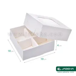 جعبه شیرینی 4تایی 10 × 10 × 4
