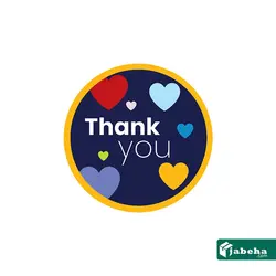 لیبل Thank You طرح قلب