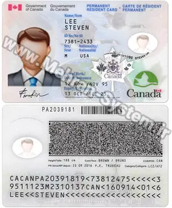 فایل لایه باز آیدی کارت کانادا (Canada ID Card) - مهران سیستم