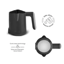 کاپوچینو  و قهوه ساز ترک مروارید سفید