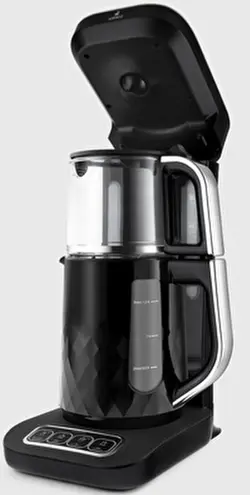 چای ساز و قهوه ساز سخنگوی کاراجا مشکی کروم مدلRobotea Pro Quartz 4 in1