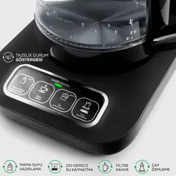 چای ساز و قهوه ساز کاراجا ۲۵۰۰ واتی مدل Robotea Pro 4 in 1 کروم مشکی