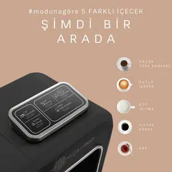 قهوه ساز و چایساز 5 کاره سخنگو کاراجا Hatir Plus Mod مشکی کروم - سرای کالا