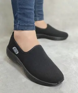کفش کتانی زنانه و مردانه مدل skz اسکیچرز رویه کتان زیره پیو تزریق سایز 37 تا 45 با ارسال رایگان محصول تکوتوک