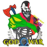 تابلو دیوارکوب بلک لایت گیمینگ طرح God Of War