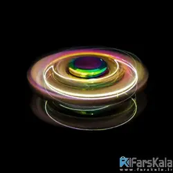 اسپینر فلزی شش پره ای توپی رنگین کمانی Fidget Spinner Metal Rainbow Balls