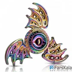 اسپینر 3 پره ای رنگین کمانی Fidget Spinner Metal Dragon Wing Hawk Eye