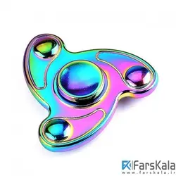 اسپینر سه پره فلزی رنگین کمانی Fidget Spinner Metal Rainbow