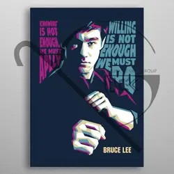 تابلو چوبی بروس لی (Bruce Lee) کد FMO032