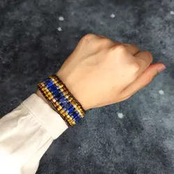 دستبند سنگی لاجورد ، چشم ببر و تبتی کد 94