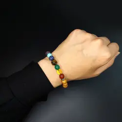 دستبند هفت چاکرا و چوب معطر صندل کد15