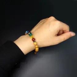 دستبند هفت چاکرا و چوب معطر صندل کد15