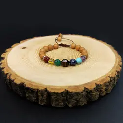 دستبند هفت چاکرا و چوب معطر صندل کد15