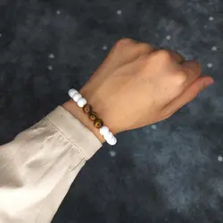 ست دستبند و گردنبند سنگ هفت چاکرا ، اونیکس و چشم ببر کد 41