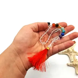 تسبیح سنگ کریستال کوارتز و هفت چاکرا کد 630002