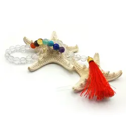 تسبیح سنگ کریستال کوارتز و هفت چاکرا کد 630002