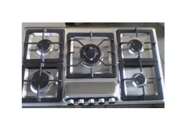 گاز استیل 5 شعله رئال چدن اپکسی صفحه ای ترموکوبل - فروشگاه تایلتپ