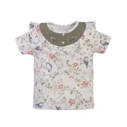 آستین کوتاه طرح گنجشک نیلی