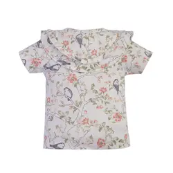 آستین کوتاه طرح گنجشک نیلی