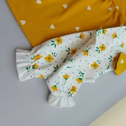 بلوز و شلوار لاکی طرح قلب و گل