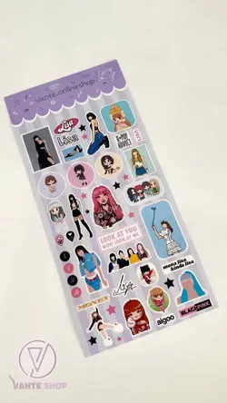 استیکر بُرش خورده بلک پینک لیسا |