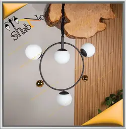 لوستر آویز مولکولی مدل صدف