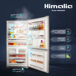 یخچال و فریزر 24 فوت هیمالیا مدل امگاپلاس آبسردکن دار HRFN60501