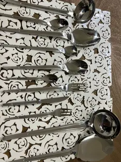 سرویس قاشق چنگال، یونیک 24 نفره، 142پارچه، مدل ناخونی