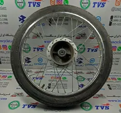 چرخ کامل جلو موتور سیکلت طرح ویو لنتی با لاستیک استوک سالم کد 2