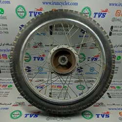 چرخ کامل عقب موتور سیکلت طرح ویو با لاستیک 275/17 استوک سالم