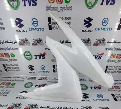 کاور بغل چراغ موتور سیکلت طرح کلیک سفید براق یخچالی چپ (تکی)