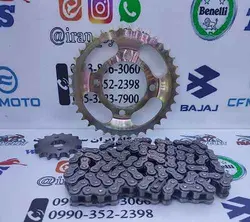 چرخ ( دنده ) زنجیر کامل موتور سیکلت سی جی ال CGL ( دست )