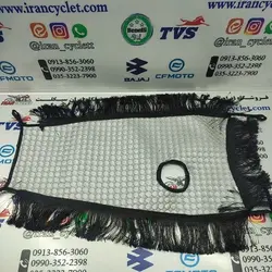 روكش باك چرمی حصیری ریشه دار انواع موتور سیكلت هندا درب باك کنار ( نقره ای )