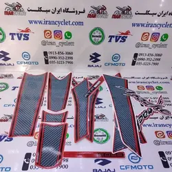 برچسب کامل موتور سیکلت آپاچی 150 جدید شرکتی (قرمز)