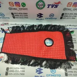 روكش باك چرمی حصیري ریشه دار انواع موتور سیكلت هندا درب باك وسط ( قرمز )