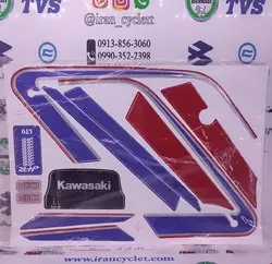 برچسب کامل باک موتور سیکلت کاواساکی GTO ( پشت مشکی ) ( دست )
