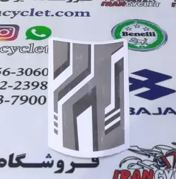برچسب كاور بالای خطر عقب موتور سیكلت آپاچی 180 سفید جدید