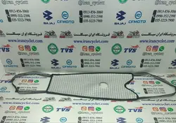 روکش باک چرمی حصیری انواع موتور سیکلت هندا درب باک وسط ( نقره ای )