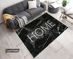 خرید و قیمت پاف نشیمن چاپی طرح سنگ مشکی کد 5482 | دکوراسیون داخلی چاپی بوکه پرینت