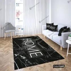 خرید و قیمت پاف نشیمن چاپی طرح سنگ مشکی کد 5482 | دکوراسیون داخلی چاپی بوکه پرینت