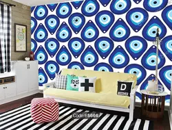 خرید و قیمت دیوار کوب چاپی طرح چشم نظر کد 5666 | دکوراسیون داخلی چاپی بوکه پرینت