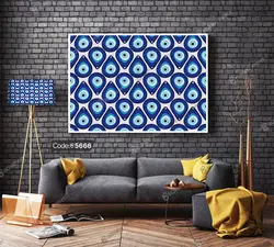 خرید و قیمت دیوار کوب چاپی طرح چشم نظر کد 5666 | دکوراسیون داخلی چاپی بوکه پرینت