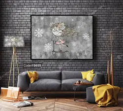 خرید و قیمت دیوار کوب چاپی طرح دختر اسکیت سوار کد 5655 | دکوراسیون داخلی چاپی بوکه پرینت