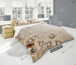 خرید و قیمت دیوار کوب چاپی طرح قاصدک و پروانه کد 5461 | دکوراسیون داخلی چاپی بوکه پرینت