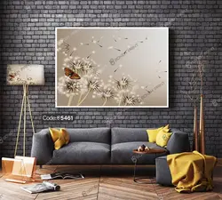 خرید و قیمت دیوار کوب چاپی طرح قاصدک و پروانه کد 5461 | دکوراسیون داخلی چاپی بوکه پرینت