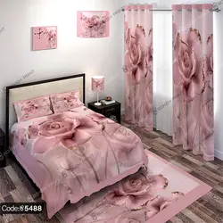 خرید و قیمت دیوار کوب چاپی طرح گل سه بعدی کد 5488 | دکوراسیون داخلی چاپی بوکه پرینت