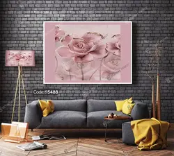 خرید و قیمت دیوار کوب چاپی طرح گل سه بعدی کد 5488 | دکوراسیون داخلی چاپی بوکه پرینت