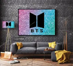 خرید و قیمت دیوار کوب چاپی طرح بی تی اس کد 3524 | دکوراسیون داخلی چاپی بوکه پرینت