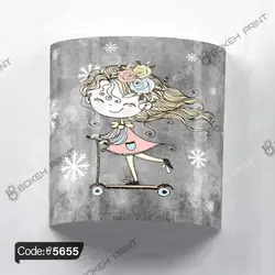 خرید و قیمت تابلو چاپی طرح دختر اسکیت سوار کد 5655 | دکوراسیون داخلی چاپی بوکه پرینت